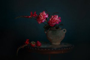 Dark Floral Still Life
