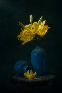 Dramatic Lilies and Lemon