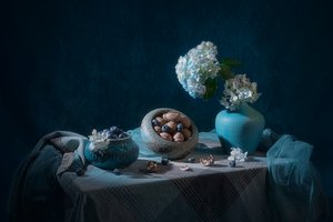 Elegant Blue Still Life