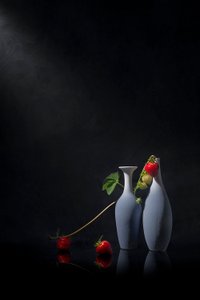 Moody Strawberry Vases