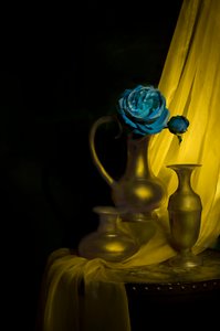 Opulent Blue Rose Still Life