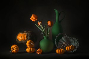 Orange Green Autumn Harvest