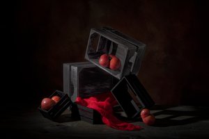 Red Fruits in Crates