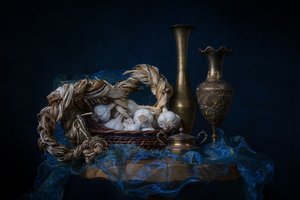 Rustic Garlic Still Life