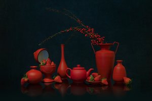Vivid Red Still Life