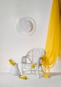 Yellow Wicker Chair Still Life by Lydia Jacobs