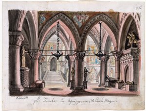 Set Design for the Opera Ernani by Giuseppe Verdi by M. Conti