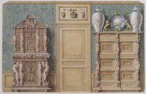 Furniture in the Dining Room at Rue Fortunee, House Bought by Balzac in 1847 by M. Santi
