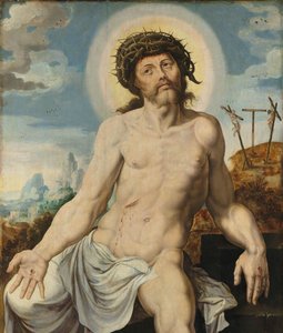 Christ as the Man of Sorrows by Maarten van Heemskerck (workshop of)