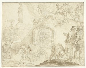Three Young Men Thrown into a Fiery Furnace (History of the Three Young Men) by Maarten van Heemskerck