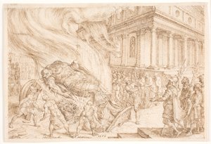 Jehu Destroys the House of Baal by Maarten van Heemskerck