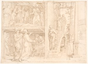 Peter Raises Tabitha by Maarten van Heemskerck