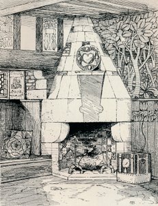A Corner Fireplace, c.1895