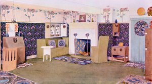 Design for the Drawing Room at Falkewood by Mackay Hugh Baillie Scott