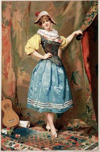 The costume (A woman with a guitar), 19th century by Madeleine Lemaire