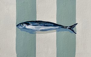 Blue Fish Stripes by Madison Phipps