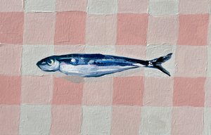 Pink Checkered Sardine by Madison Phipps