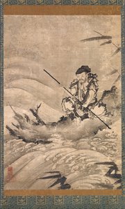 The Chinese Explorer Zhang Qian on a Raft