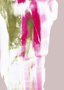 Fuchsia Green Strokes by Maira Ribena