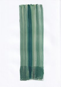 Green Brushstroke Abstraction by Maira Ribena