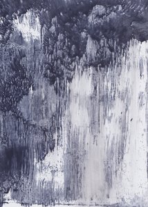 Indigo Flowing Abstract