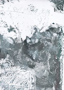 Moody Winter Abstract by Maira Ribena