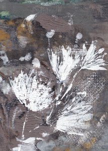 Textured White Flowers by Maira Ribena