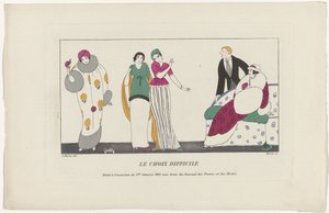 Journal des Dames et des Modes, January 1, 1913: The Difficult Choice