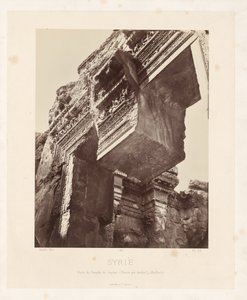 View of the Colonnade in the Middle of the Temple of Luxor, Egypt (title on object: Egypt/Temple of Luxor, General View of the Colonnades in the Middle (Thebes)) (series title: Ancient Architecture: Egypt, Greece, Asia Minor: Album of Photographs) by Maison Bonfils