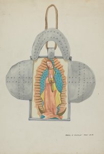 Hand Drawn Guadalupe in Tin Form