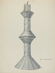 Penitente Altar Candle Stick, c. 1937 by Majel G. Claflin