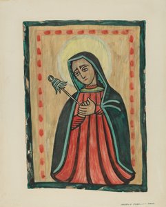 Retablo-Our Lady of Sorrows by Majel G. Claflin