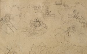 Brahma and Vishnu by Manaku