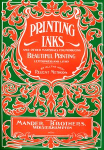 Printing Inks and Other Materials for Producing Beautiful Printing - Advert, 1916 by Mander Brothers