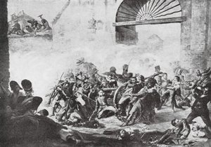 The Insurrection at Madrid by Manuel (after) Castellano