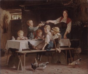 Kids at Lunch by Marc Louis Benjamin Vautier the Elder
