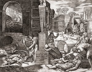 The Plague by Marcantonio (after) Raimondi