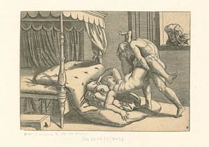 I Modi. Position 9 by Marcantonio, Raimondi