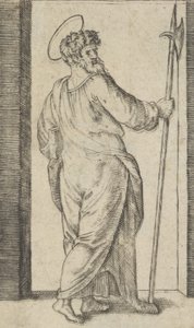 Saint Jude, Holding a Halberd in His Right Hand, from the Series 