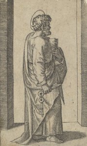 Saint Peter, keys in right hand, book in left, facing right, from the series 