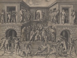 The Martyrdom of Saint Lawrence (after Bandinelli) by Marcantonio Raimondi