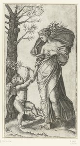 Reconciliation of Minerva and Amor by Marcantonio Raimondi