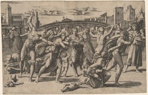 The Massacre of the Innocents by Marcantonio Raimondi after Raphael