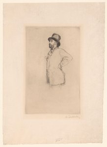Portrait of Edgar Degas by Marcellin Gilbert Desboutin (signed by artist)