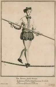 Bartholomew Fair, London: The famous Dutch woman in 1687 by Marcellus the Elder Laroon