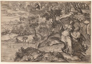 Augustus and the Tiburtine Sibyl by Marco Angolo del Moro