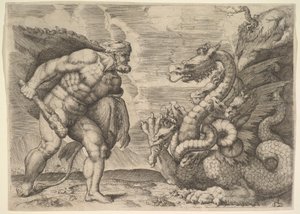 Hercules and the Hydra of Lerna by Marco Angolo del Moro