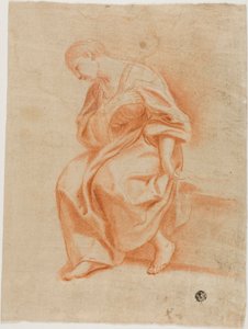 Seated Woman in Profile by Marcantonio Franceschini