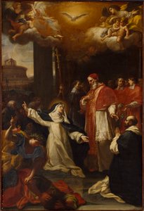 Saint Catherine Imploring Pope Gregory XI to Return from Avignon to Rome by Marco Benefial