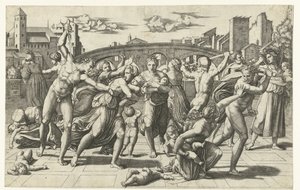 Massacre of the Innocents in Bethlehem by Marco Dente (possibly)